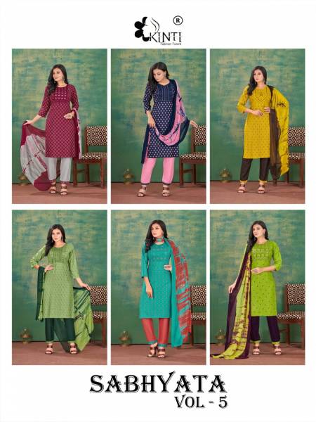 Kinti Sabhyata Vol 5 Embroidery Readymade Suits Catalog
